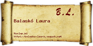 Balaskó Laura névjegykártya