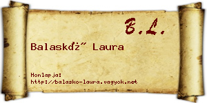 Balaskó Laura névjegykártya